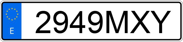 Numer rejestracyjny 2949MXY posiada MERCEDES GLC (253)