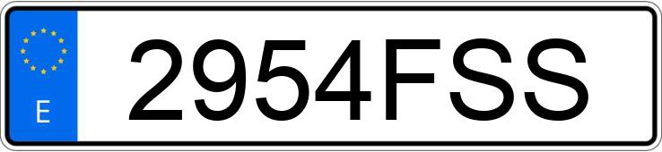 Numer rejestracyjny 2954FSS posiada FORD FIESTA