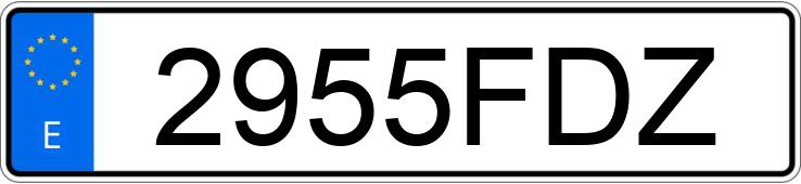 Numer rejestracyjny 2955FDZ posiada SEAT IBIZA