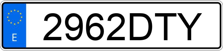 Numer rejestracyjny 2962DTY posiada FORD MONDEO