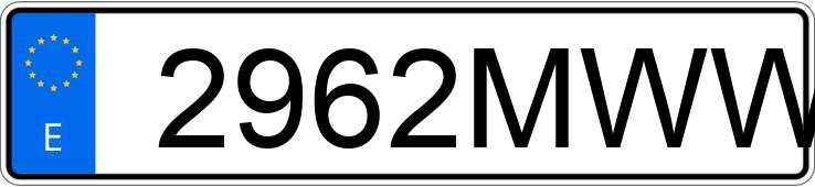 Numer rejestracyjny 2962MWW posiada MERCEDES G (465)