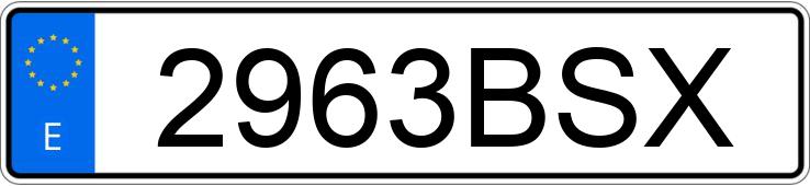 Numer rejestracyjny 2963BSX posiada RENAULT MEGANE