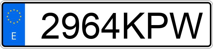 Numer rejestracyjny 2964KPW posiada ASTON MARTIN V8 VANTAGE