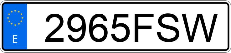 Numer rejestracyjny 2965FSW posiada BMW SERIE 3