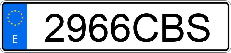 Numer rejestracyjny 2966CBS posiada SEAT IBIZA