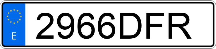 Numer rejestracyjny 2966DFR posiada PEUGEOT 206 Numer rejestracyjny 2966DFR posiada PEUGEOT 206