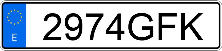 Numer rejestracyjny 2974GFK posiada FORD KUGA