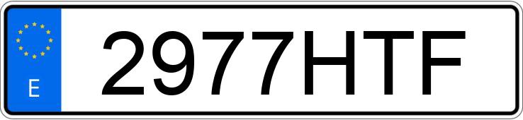Numer rejestracyjny 2977HTF posiada SEAT IBIZA