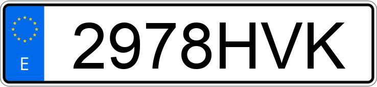 Numer rejestracyjny 2978HVK posiada AUDI A3