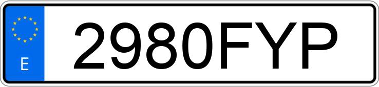 Numer rejestracyjny 2980FYP posiada FORD FOCUS