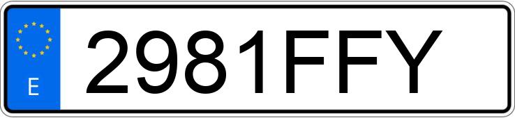 Numer rejestracyjny 2981FFY posiada SUZUKI GSXR 600