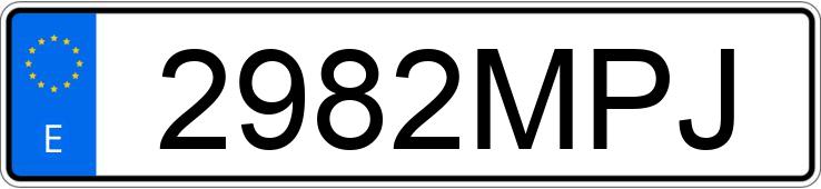 Numer rejestracyjny 2982MPJ posiada MG ZS