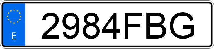 Numer rejestracyjny 2984FBG posiada OPEL VECTRA