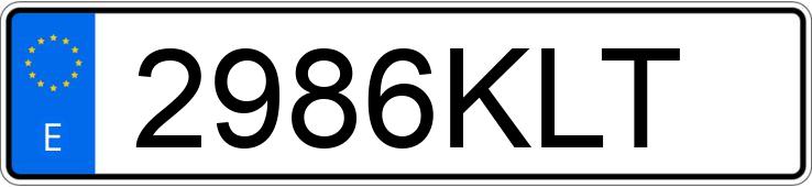 Numer rejestracyjny 2986KLT posiada HONDA CIVIC