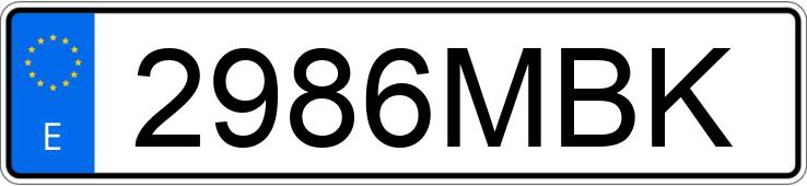 Numer rejestracyjny 2986MBK posiada KEEWAY CITY BLADE