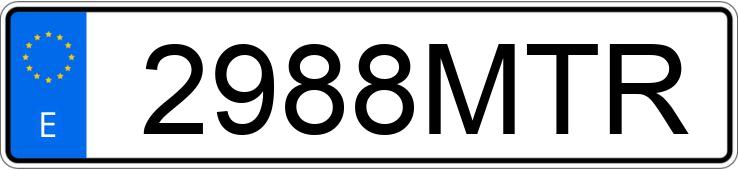 Numer rejestracyjny 2988MTR posiada AUDI A7 SPORTBACK