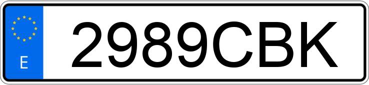 Numer rejestracyjny 2989CBK posiada SEAT IBIZA