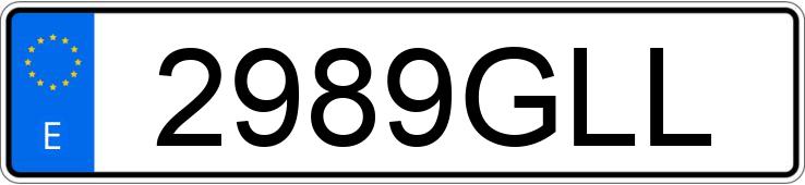 Die Registrierungsnummer 2989GLL hat AUDI A4