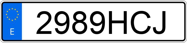 Il numero di registrazione 2989HCJ ha BMW SERIE 5