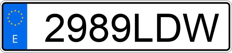 Numer rejestracyjny 2989LDW posiada SEAT IBIZA