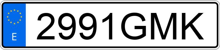 Numer rejestracyjny 2991GMK posiada VOLKSWAGEN GOLF