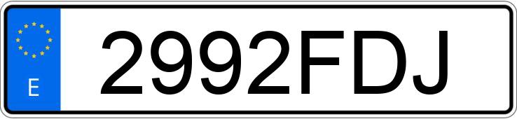 Numer rejestracyjny 2992FDJ posiada SEAT IBIZA