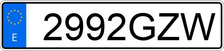 Numer rejestracyjny 2992GZW posiada OPEL MOVANO