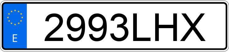 Numer rejestracyjny 2993LHX posiada MAZDA MAZDA3