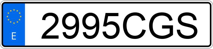 Numer rejestracyjny 2995CGS posiada PEUGEOT 309