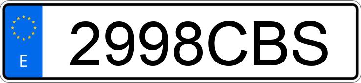 Numer rejestracyjny 2998CBS posiada VOLKSWAGEN GOLF