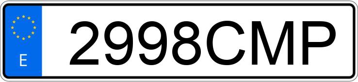 Registreringsnummeret 2998CMP har VOLKSWAGEN GOLF Registreringsnummeret 2998CMP har VOLKSWAGEN GOLF