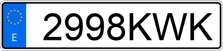 Numer rejestracyjny 2998KWK posiada KIA SPORTAGE