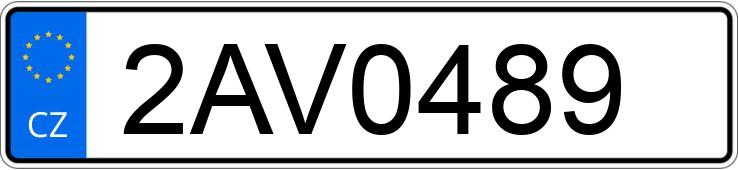Numer rejestracyjny 2AV0489 posiada  - POLOŽKA NEBYLA NAPLNĚNA
