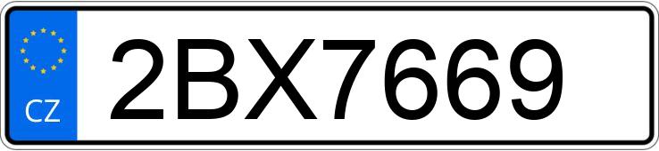 Numer rejestracyjny 2BX7669 posiada PORSCHE 911