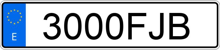 Numer rejestracyjny 3000FJB posiada MERCEDES C (203)