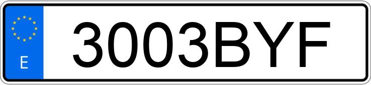 Numer rejestracyjny 3003BYF posiada BMW SERIE 3 Numer rejestracyjny 3003BYF posiada BMW SERIE 3