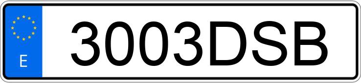 Numer rejestracyjny 3003DSB posiada CITROEN XSARA