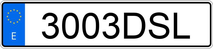 Numer rejestracyjny 3003DSL posiada SEAT IBIZA Numer rejestracyjny 3003DSL posiada SEAT IBIZA