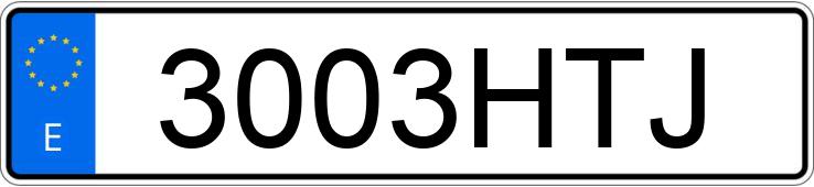 Numer rejestracyjny 3003HTJ posiada DACIA LODGY