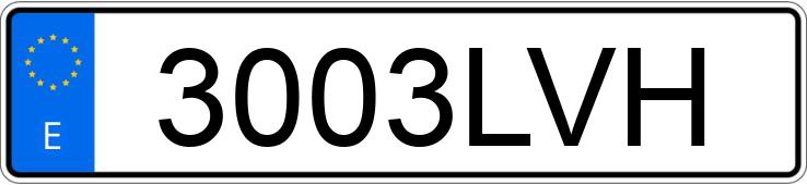 Numer rejestracyjny 3003LVH posiada MERCEDES C (206)