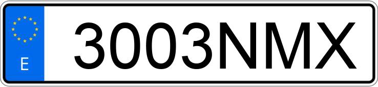 Numer rejestracyjny 3003NMX posiada AUDI RS3 SPORTBACK