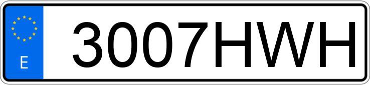 Numer rejestracyjny 3007HWH posiada MINI MINI