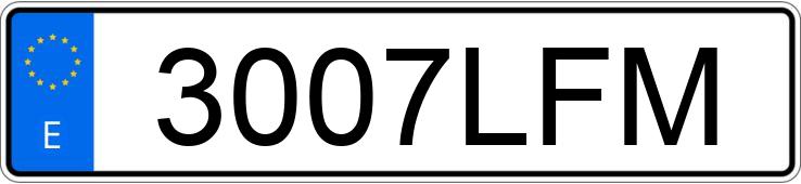 Numer rejestracyjny 3007LFM posiada KIA STONIC