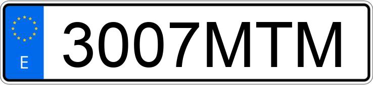 Numer rejestracyjny 3007MTM posiada INDIAN FTR