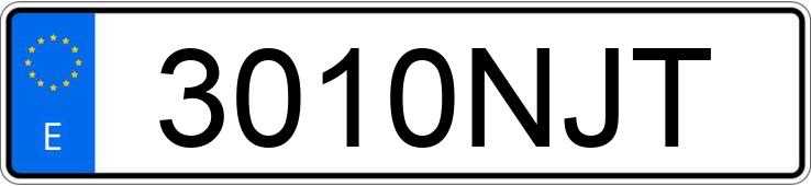 Numer rejestracyjny 3010NJT posiada MITSUBISHI MONTERO