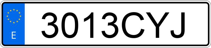 Numer rejestracyjny 3013CYJ posiada PEUGEOT 206