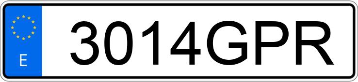 Numer rejestracyjny 3014GPR posiada RENAULT MEGANE COUPE