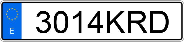 Numer rejestracyjny 3014KRD posiada BMW R 1250