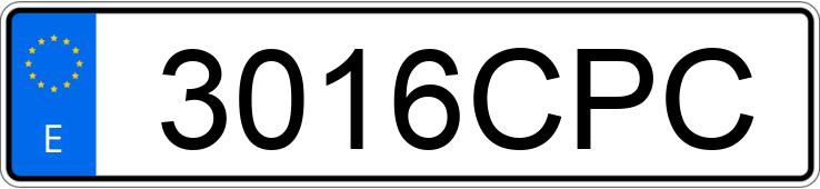 O número de registro 3016CPC tem SEAT LEON