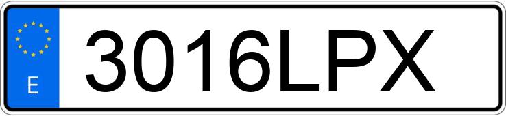 Numer rejestracyjny 3016LPX posiada VOLKSWAGEN GOLF